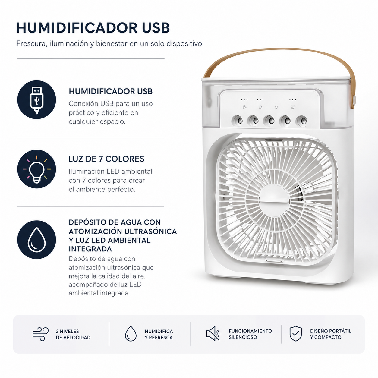 Enfriador de Aire 3 en 1